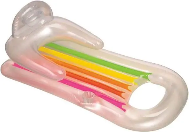 Alt view image 3 of 7 - Intex King Kool Lounge Inflatable Swimming Pool Lounger with Headrest (Pair)