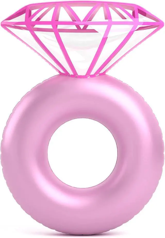 Alt view image 6 of 7 - Jasonwell Inflatable Diamond Ring Pool Float - Engagement Ring Bachelorette Party Float Stagette Decorations Swimming Tube Floaty Outdoor Water Lounge Floats for Adults