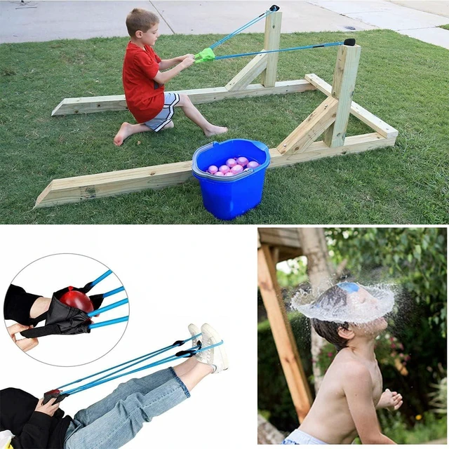 Alt view image 3 of 6 - Water Balloon Launcher ;water balloon slingshot ;water balloon launcher slingshot;Beast 300-yard Waters Balloon Slingshot/Cannon/Launcher ;yellow-2pcs
