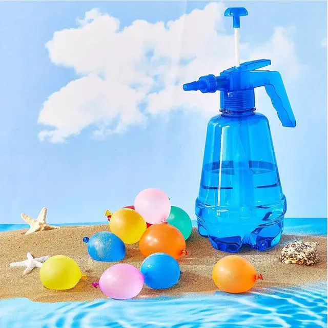 Alt view image 6 of 6 - Junkin 3 Pcs Water Balloon Pump with 1000 Balloons, Balloon Filler 3 in 1 Air and Inflator Portable Filling Pumping Station for Summer Themed Parties Water Fight, Random Color