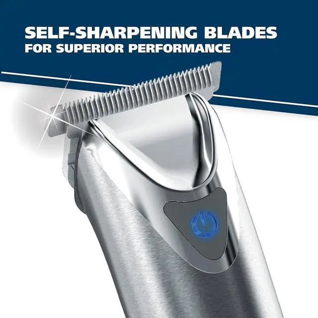 Alt view image 3 of 7 - Wahl USA Stainless Steel Lithium Ion 2.0+ Beard Trimmer for Men - Electric Shaver & Nose Ear Trimmer - Rechargeable All in One Men's Grooming Kit - Model 9864SS