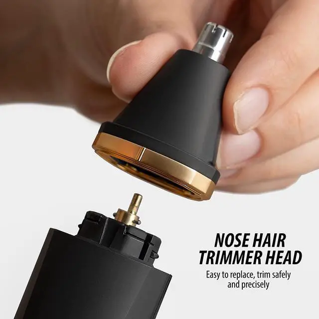 Alt view image 2 of 7 - OLOV Electric Groin Hair Trimmer - Ball Trimmer for Men - Nose Hair Trimmer, Replaceable Ceramic Blade Heads, USB Recharge Dock & Nosetrimmer Head, Waterproof Male Hygiene Razor