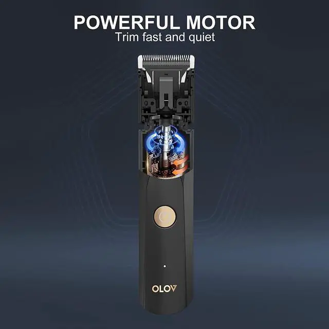 Alt view image 4 of 7 - OLOV Electric Groin Hair Trimmer - Ball Trimmer for Men - Nose Hair Trimmer, Replaceable Ceramic Blade Heads, USB Recharge Dock & Nosetrimmer Head, Waterproof Male Hygiene Razor