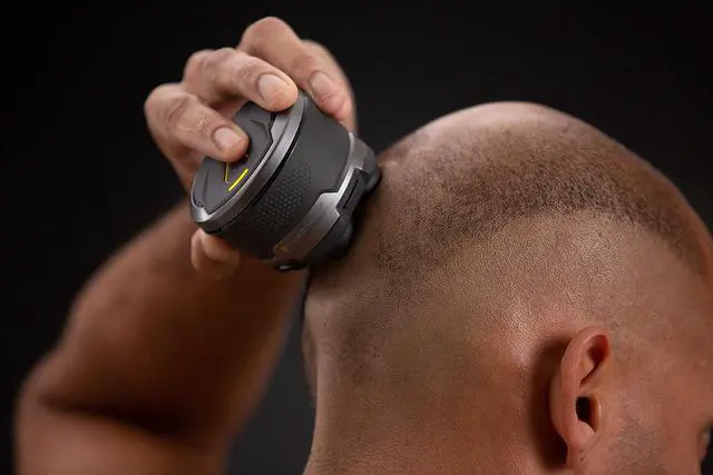 Alt view image 5 of 6 - Microtouch Titanium Electric Head Shaver - Rechargeable Head and Face Shaver for Men, Cordless Razor, Hypoallergenic Wet/Dry Shaving, Precision Head Trimmer, Lithium Power, Battery Powered
