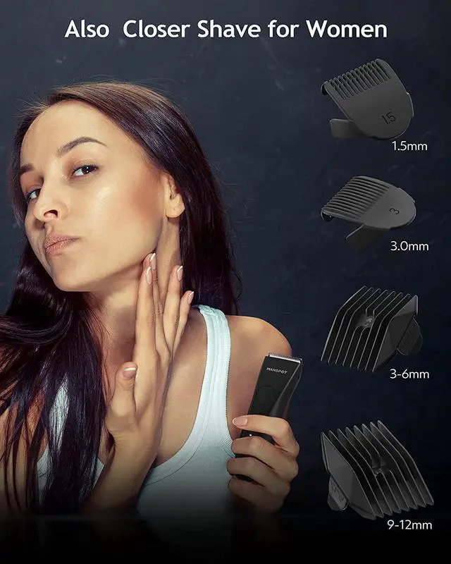 Alt view image 4 of 6 - MANSPOT Groin Hair Trimmer for Men, Electric Ball Trimmer/Shaver, Replaceable Ceramic Blade Heads, Waterproof Wet/Dry Groin & Body Shaver Groomer, 90 Minutes Shaving After Fully Charged