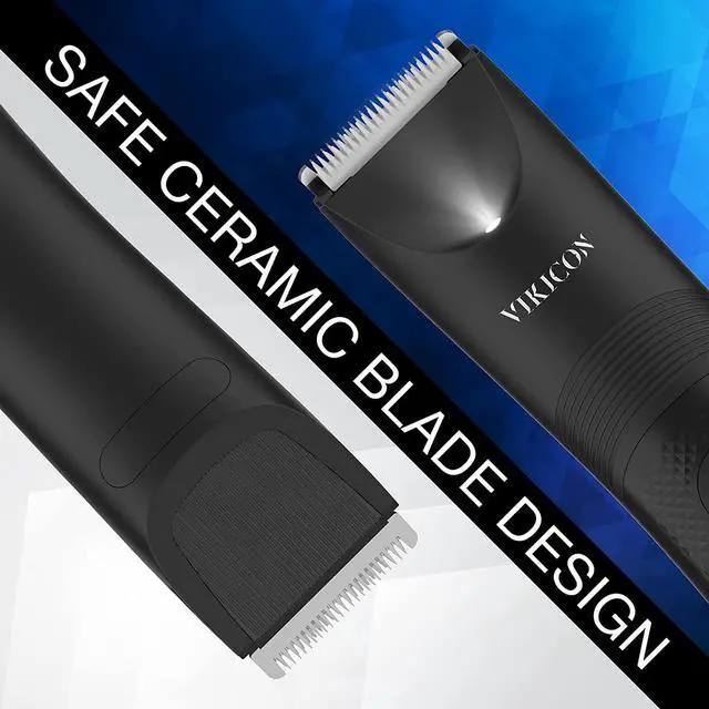 Alt view image 3 of 6 - VIKICON Manscape Trimmer for Men - IPX7 Waterproof Ball Trimmer w/Light & Ceramic Blade, Body Groomer for Pubic/Body/Groin Grooming, Electric Razor Shavers, USB-C Charging, No Nicks, Gifts for Him Dad