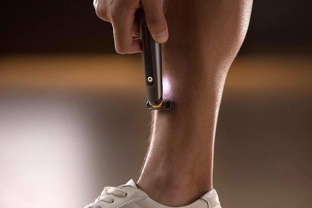 Alt view image 5 of 5 - MicroTouch SOLO Titanium, Rechargeable Beard & Body Razor that Trims, Edges, Shaves, and Grooms