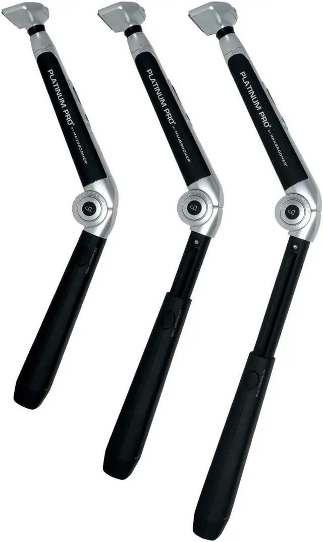 Alt view image 6 of 7 - MANGROOMER - PLATINUM PRO New Back Shaver with 3 Shock Absorber Flex Heads, Power Hinge, Extreme Reach Handle & Bonus Case! (Generation 8.0), 4 Piece Set