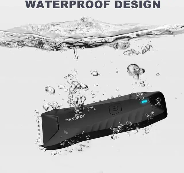 Alt view image 5 of 6 - MANSPOT Manscape Body & Pubic Hair Trimmer for Men, Electric Groin Hair Trimmer, Replaceable Ceramic Blade Heads,Waterproof for Wet/Dry Use,Standing Recharge Dock,90 Minutes Shaving(Black)