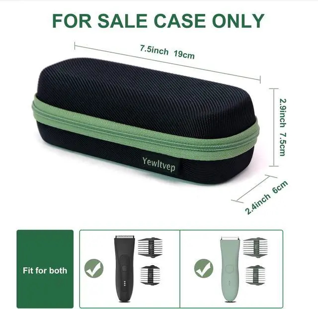 Alt view image 2 of 6 - Case for Meridian Trimmer, Hard Carrying Case for MANSPOT Groin Hair Trimmer Without Recharge Dock, Meridian Shaver Storage Travel Bag MANSPOT Trimmer Holder with Shockproof Detachable Insert Foam