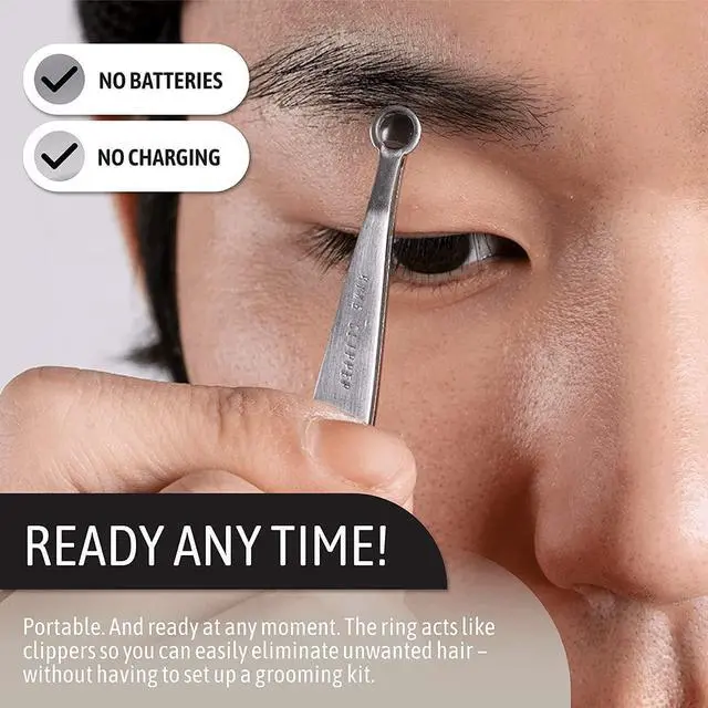 Alt view image 5 of 7 - [Made in Korea] Hand-Made Nose Hair Trimmer for Men - Nasal Clippers, Nose Hair Clippers, 304 Surgical-Grade Stainless Steel, Eyebrow Trimmer, Third-Generation Craftmanship (Silver)