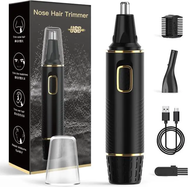 Main image of Nose Hair Trimmer for Men, 2025 Painless USB Rechargeable Nose Hair Trimmer, Ear and Nose Hair Trimmer for Men, Professional Facial Hair Trimmer with IPX7 Waterproof Dual Edge Blades