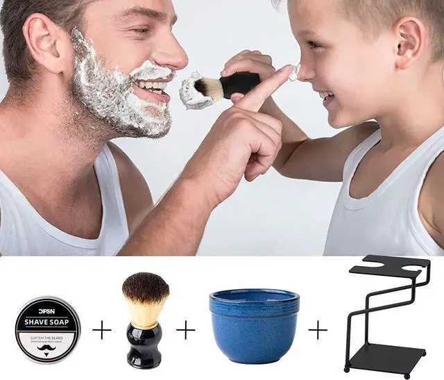 Alt view image 2 of 7 - Shaving Brush And Bowl Straight Razor Shaving Kit Shaving Bowl And Brush Set Shaving Brush Kit Shaving Cream Bowl Shaving Mug And Brush Set For Men Contain Cup,Brush,Razor Stand,Soap