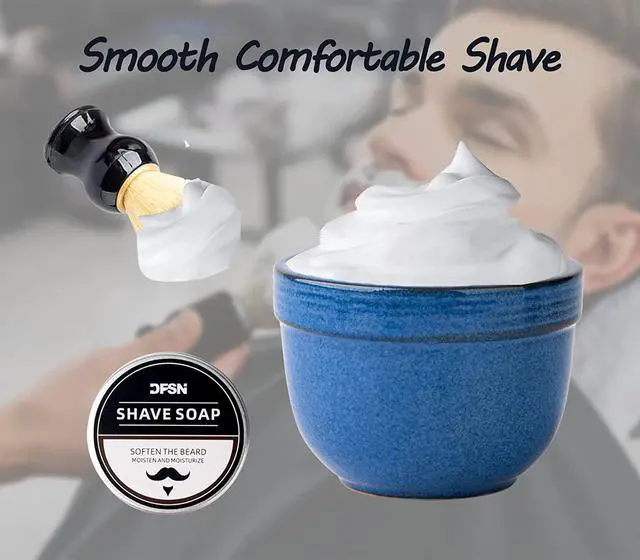 Alt view image 4 of 7 - Shaving Brush And Bowl Straight Razor Shaving Kit Shaving Bowl And Brush Set Shaving Brush Kit Shaving Cream Bowl Shaving Mug And Brush Set For Men Contain Cup,Brush,Razor Stand,Soap