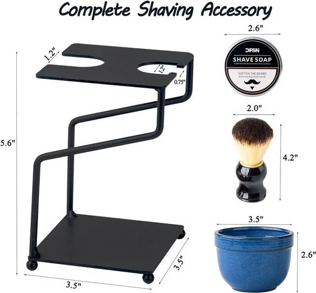 Alt view image 6 of 7 - Shaving Brush And Bowl Straight Razor Shaving Kit Shaving Bowl And Brush Set Shaving Brush Kit Shaving Cream Bowl Shaving Mug And Brush Set For Men Contain Cup,Brush,Razor Stand,Soap