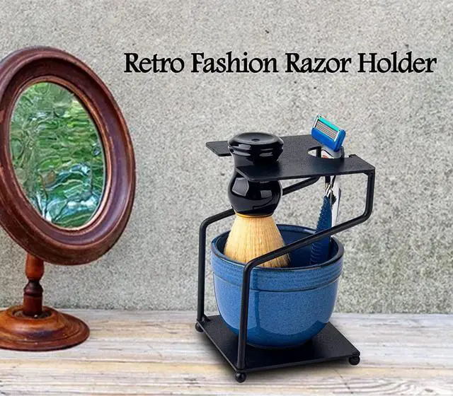Alt view image 7 of 7 - Shaving Brush And Bowl Straight Razor Shaving Kit Shaving Bowl And Brush Set Shaving Brush Kit Shaving Cream Bowl Shaving Mug And Brush Set For Men Contain Cup,Brush,Razor Stand,Soap