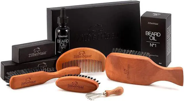 Alt view image 6 of 7 - ZilberHaar Major Hair & Beard Brush for Men - Boar Bristles and Pearwood - All Beard and Hair Types - Made in Germany