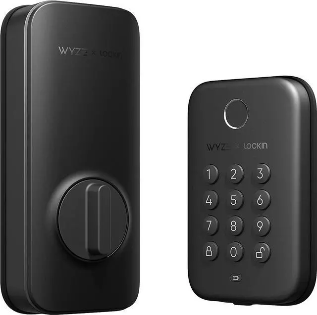 Alt view image 2 of 7 - Wyze Auto-Lock Bolt Fingerprint Deadbolt and Wyze Cam OG 1080p Wi-Fi Security Camera Bundle