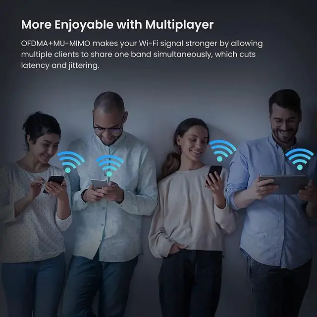 Alt view image 6 of 7 - Tenda WiFi 6 Gaming Router, AX3000 Dual Band Gigabit Wireless Router for Home, Long Range Coverage with 5 * 6dBi High-Gain Antennas, High Speed Router with 4 Gigabit Ports, Support WPA3, VPN(RX12Pro)