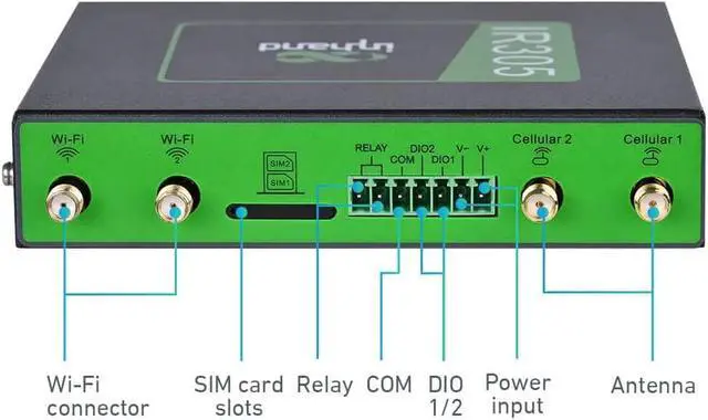 Alt view image 2 of 6 - InHand Networks IR305 Industrial Iot LTE 4G VPN Router, 5 Ethernet port,dual sim, Wan failover, serial port, Remote Connection,Link backup, Mu-mimo,VLAN, for AT&T, T-Mobile & Verizon(CAT4 & RS232/485)