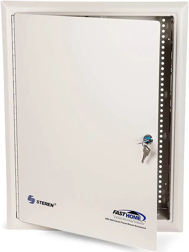Main image of Structured Media Enclosure Accessories - Structured Wiring Cabinet - Structured Wiring Enclosure - Structured Media Cabinet - Structured Media Center - Fasthome Flush Mount Enclosure - STEREN 19"