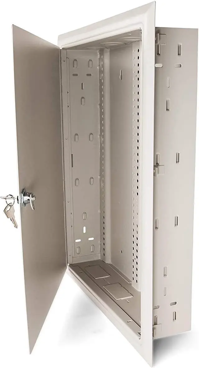 Alt view image 7 of 7 - Structured Media Enclosure Accessories - Structured Wiring Cabinet - Structured Wiring Enclosure - Structured Media Cabinet - Structured Media Center - Fasthome Flush Mount Enclosure - STEREN 19"