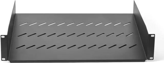 Alt view image 7 of 7 - 2U Server Rack Shelf Rack Mount Tray 16" Deep for 19" Network Cabinet and Equipment Rack Universal Vented Rackmount Shelf Mounting Tray -2U,16" DeepWeight Capacity 50lbBlack