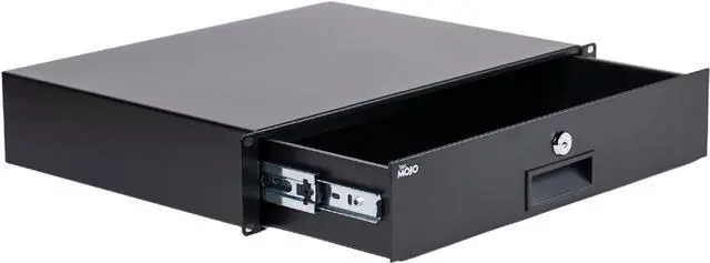 Main image of TECMOJO Locking Rack Mount Drawer - 22lb (10 kg) Secure Lockable Steel Storage Rack Drawer for 19" Network Equipment/Server/AV Rack or Cabinet Enclosure 1U/2U/3U/4U/6U (2U)
