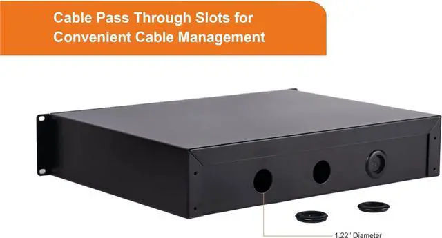 Alt view image 5 of 6 - TECMOJO Locking Rack Mount Drawer - 22lb (10 kg) Secure Lockable Steel Storage Rack Drawer for 19" Network Equipment/Server/AV Rack or Cabinet Enclosure 1U/2U/3U/4U/6U (2U)