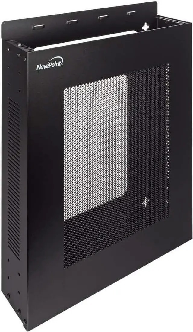 Main image of NavePoint 2U Vertical Wall Mountable Server Rack, Black
