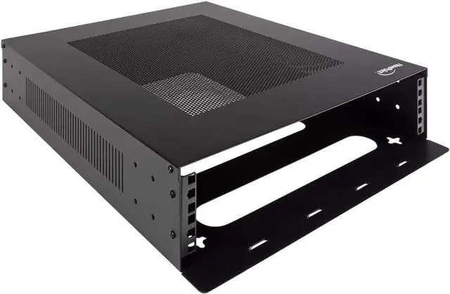 Alt view image 3 of 6 - NavePoint 2U Vertical Wall Mountable Server Rack, Black