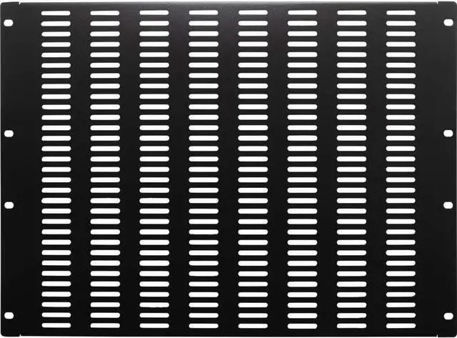 Main image of NavePoint 8U Blanking Panel, Slotted, Flanged, 19 inch Wide Network Server Rack or Server Cabinet, Filler Panel, Steel, Hardware Included