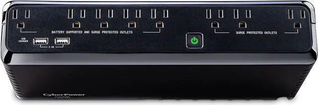 Alt view image 4 of 7 - CyberPower SL700U Standby UPS System, 700VA/370W, 8 Outlets, Slim Profile, Black, Welcome to consult