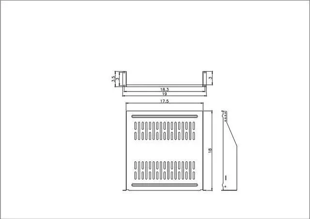 Alt view image 2 of 3 - RAISING ELECTRONICS 1 Pack 19inch Vented Steel 2 Space 2U Rack Mount Cantilever Network Shelf 18inch Deep