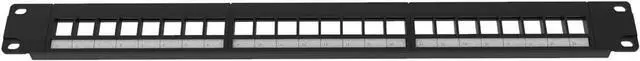 Alt view image 2 of 5 - QiaoYoubang 2 Pack of 24 Port Blank Keystone Patch Panel-1U Rackmount or Wall Mount UTP Patch Panel for Keystone Jacks-19-inch Multimeadia Patch Panel, Welcome to consult