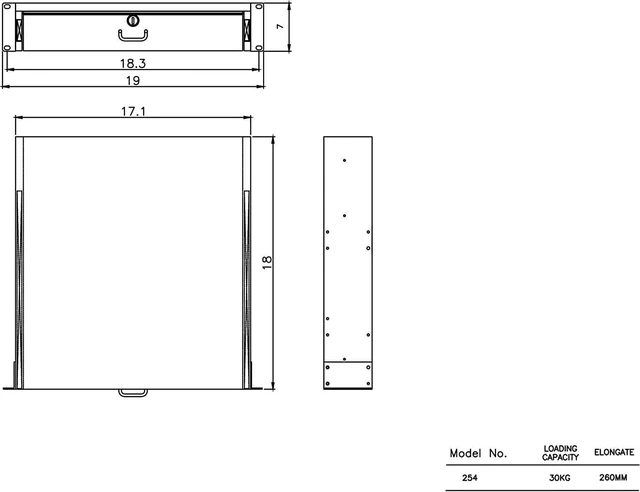 Alt view image 5 of 6 - Drawer Server Cabinet Case 19 Inch Locking Rack Mount DJ Lockable Deep Drawer with Key (4U)
