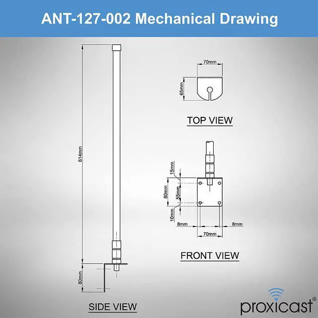 Alt view image 7 of 7 - Proxicast 10 dBi High Gain 4G / LTE, 5G Omni-Directional Pole/Wall Fixed Mount Fiberglass Outdoor Antenna for Verizon, AT&T, T-Mobile & Other Cellular Networks (ANT-127-002)
