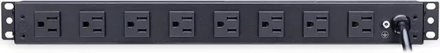 Alt view image 4 of 7 - CyberPower PDU15B8R Basic PDU, 100-125V, 15A (Derated to 12A), 8 Outlets, 1U Rackmount, Welcome to consult