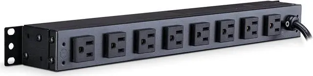 Alt view image 3 of 7 - CyberPower PDU15B8R Basic PDU, 100-125V, 15A (Derated to 12A), 8 Outlets, 1U Rackmount, Welcome to consult