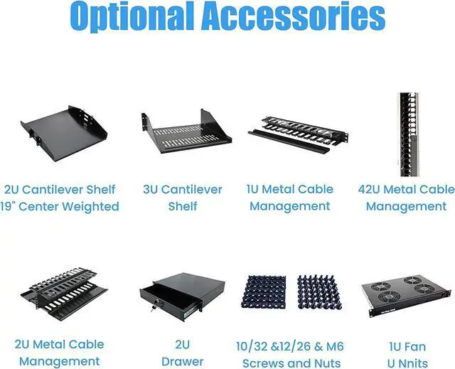 Alt view image 6 of 6 - Raising Electronics 9U Wall Mount Open Frame 19 Inch Server Equipment Rack Threaded 15 Inch Depth Black (9U), Welcome to consult