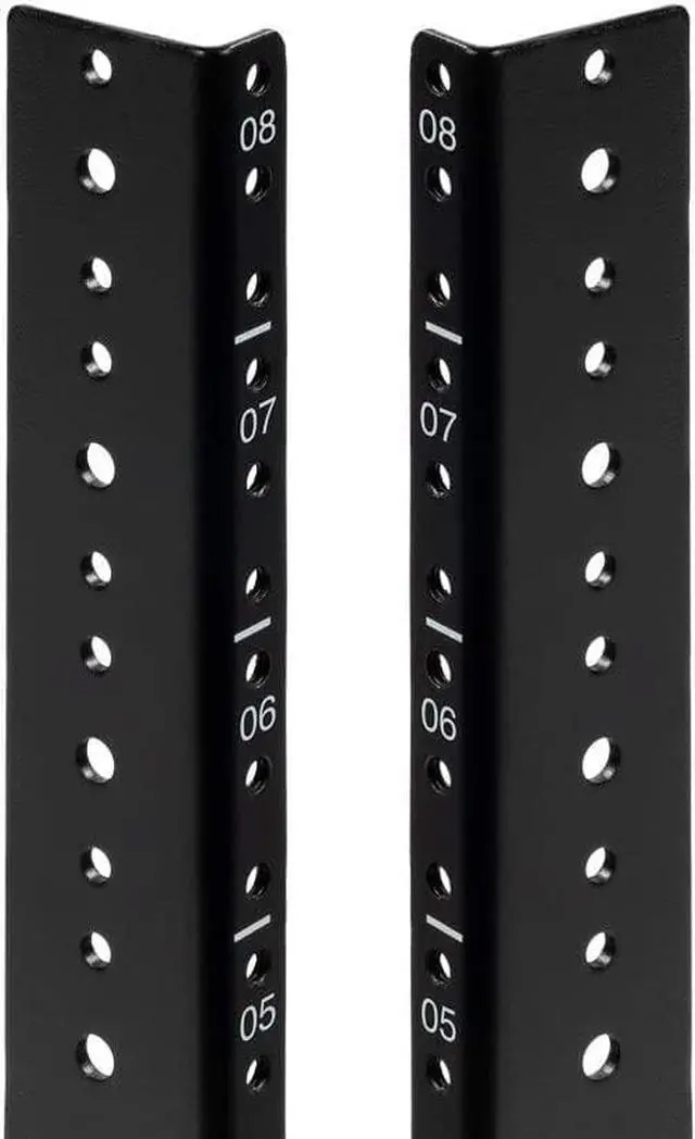 Main image of NavePoint 8U Vertical Rack Rail Pair DIY Kit with Hardware, Black