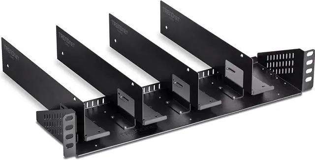 Main image of TRENDnet 19 Rackmount Industrial Power Supply Vertical Chassis, TI-R4U, 4U Wall Mount Bracket, 2U Rack Mount Design, Designed for TI-RSP100048 Power Supplies (sold separately), Steel Construction