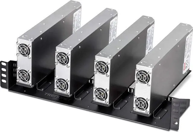 Alt view image 5 of 7 - TRENDnet 19 Rackmount Industrial Power Supply Vertical Chassis, TI-R4U, 4U Wall Mount Bracket, 2U Rack Mount Design, Designed for TI-RSP100048 Power Supplies (sold separately), Steel Construction