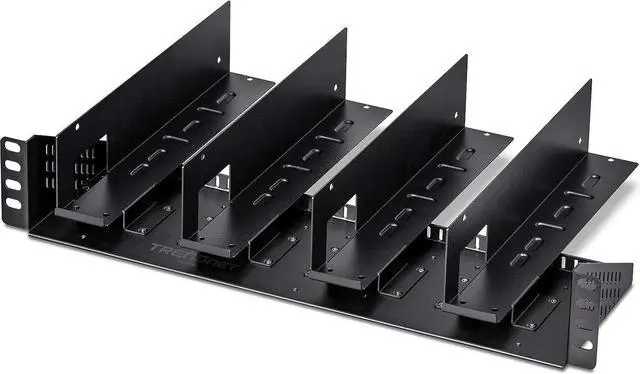Alt view image 4 of 7 - TRENDnet 19 Rackmount Industrial Power Supply Vertical Chassis, TI-R4U, 4U Wall Mount Bracket, 2U Rack Mount Design, Designed for TI-RSP100048 Power Supplies (sold separately), Steel Construction