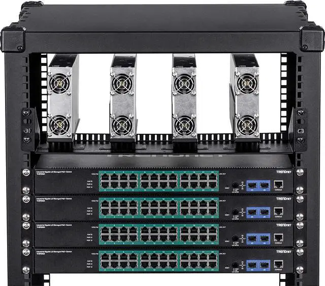Alt view image 6 of 14 - TRENDnet TI-R4U, 19" Rackmount Industrial Power Supply Vertical Chassis for TI-RSP100048