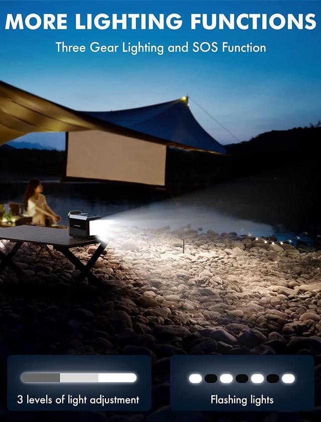 Alt view image 5 of 7 - MARBERO Portable Power Bank with AC Outlet, Peak 120W/110V Portable Laptop Battery Pack, 24000mAh Charger Power Supply with AC Outlet, Power Station for Outdoor Tent Camping Home Office Emergency