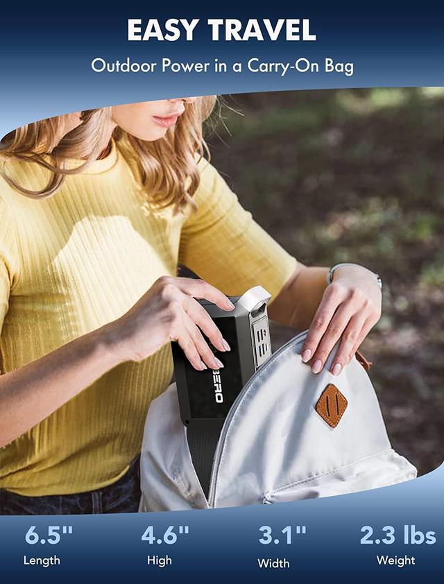 Alt view image 6 of 7 - MARBERO Portable Power Bank with AC Outlet, Peak 120W/110V Portable Laptop Battery Pack, 24000mAh Charger Power Supply with AC Outlet, Power Station for Outdoor Tent Camping Home Office Emergency