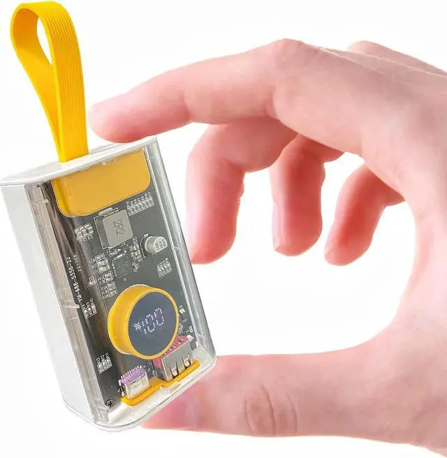 Main image of Portable Charger 10000mAh,Small Power Bank 22.5W Fast Charging,Transparent External Battery Pack,Input/Output External USB C Portable Phone Charger for iPhone iPad Samsung LG Android Cellphone(White)