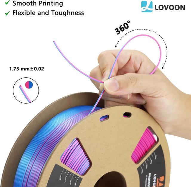 LOVOON PLA Filament 1.75mm Dual Colors 3D Printer Filament Bundle