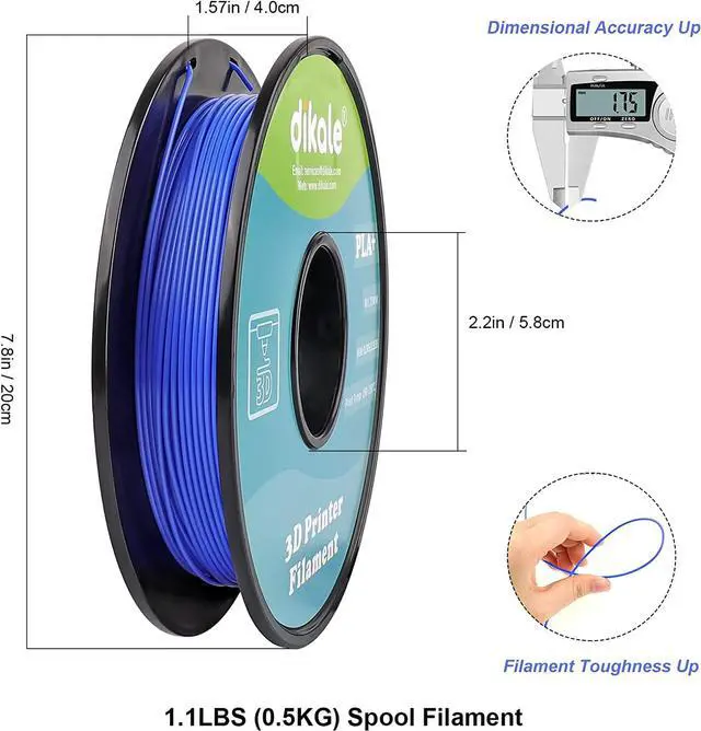 Alt view image 5 of 6 - PLA Pro 3D Printer Filament Packs 1.75mm, dikale 12 Packs Assorted Colors, Neatly Wound 500g(1.1lbs) per Spool Refills PLA+, in Total 6KG Bundles, Fit for FDM Ender 3 3D Printer etc